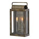 Настенный фонарь прямоугольной формы цвета состаренная латунь с двумя лампами Hinkley варинант исполнения - 1 | Loft Concept в Челябинске