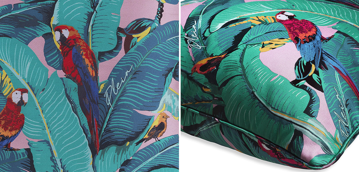 Подушка Philipp Plein Cushion Parrot 70 x 70 Подушка Philipp Plein Cushion Parrot 70 x 70 - Loft-Concept в Челябинске