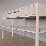 Дизайнерская Консоль с полкой и ящиком Primo Светлый дуб варинант исполнения - 4 | Loft Concept в Челябинске