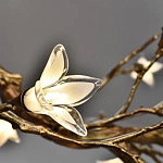 Люстра в виде золотой ветки с цветами Glass Flower Pendant Light варинант исполнения - 9 | Loft Concept в Челябинске