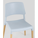 Пластиковый стул на ножках из массива бука Ferret Grey-Blue варинант исполнения - 2 | Loft Concept в Челябинске