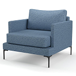 Мебельная ткань Шенилл голубой цвет 138 см T4-26 варинант исполнения - 5 | Loft Concept в Челябинске