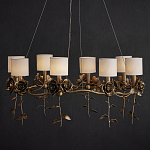 Люстра с каркасом в виде цветков розы и тканевыми абажурами Flowers and Fox Roses варинант исполнения - 4 | Loft Concept в Челябинске