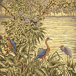 Обои ручная роспись Le Brésil Amarelo Deep Rich Gold варинант исполнения - 1 | Loft Concept в Челябинске