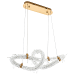 Фигурная люстра украшенная кристаллами из хрусталя Gilbertine Crystals Curly Ring Chandelier варинант исполнения - 2 | Loft Concept в Челябинске