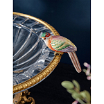 Чаша стеклянная с фигурками разноцветных попугаев на ободке 41 Eden Garden варинант исполнения - 4 | Loft Concept в Челябинске