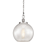 Подвесной светильник с прозрачным стеклянным плафоном в форме шара в современном стиле на цепи Feiss варинант исполнения - 1 | Loft Concept в Челябинске