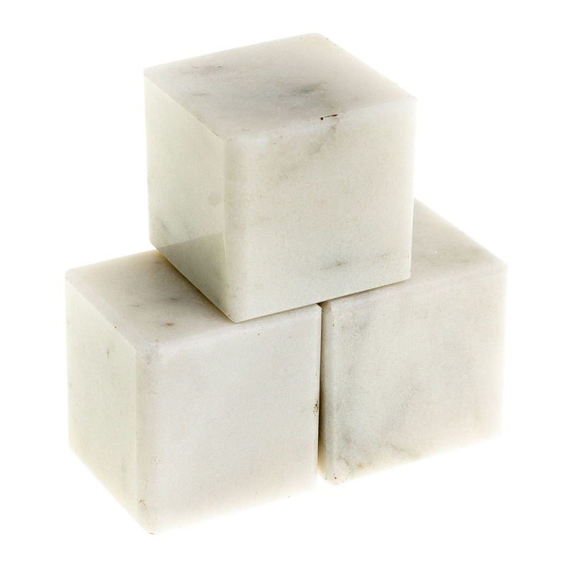 Камни для охлаждения виски из белого мрамора Natural Stone Cube Белый Мрамор Bianco Камни для охлаждения виски из белого мрамора Natural Stone Cube Белый Мрамор Bianco в Челябинске | Loft Concept