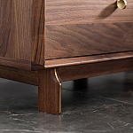 Прикроватный деревянный столик с ящиками Moon Walnut Furniture варинант исполнения - 4 | Loft Concept в Челябинске