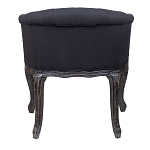 Кресло низкое в стиле прованс Черный Лен Louis French Armchair  варинант исполнения - 3 | Loft Concept в Челябинске