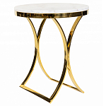 Кофейный столик на подстолье золотого цвета Noelle варинант исполнения - 1 | Loft Concept в Челябинске