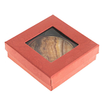 Зеркало карманное складное круглое из натурального камня Оникс в подарочной упаковке Gold Stone Mirrors варинант исполнения - 4 | Loft Concept в Челябинске