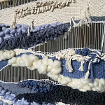 Современное ткачество гобелен в синих оттенках Blue Undine II варинант исполнения - 2 | Loft Concept в Челябинске