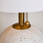 Настольная лампа на круглом основании из натурального камня Bartolomeo варинант исполнения - 2 | Loft Concept в Челябинске