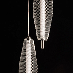 Люстра круглая каскадня с 5-ю плафонами из металлической сетки Mesh Lampshade Lighting варинант исполнения - 8 | Loft Concept в Челябинске