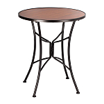 Столик приставной с круглой столешницей на металлическом черном основании Scenical Table варинант исполнения - 1 | Loft Concept в Челябинске