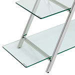 Стеллаж со стеклянными полками на стальном каркасе X-ray варинант исполнения - 5 | Loft Concept в Челябинске