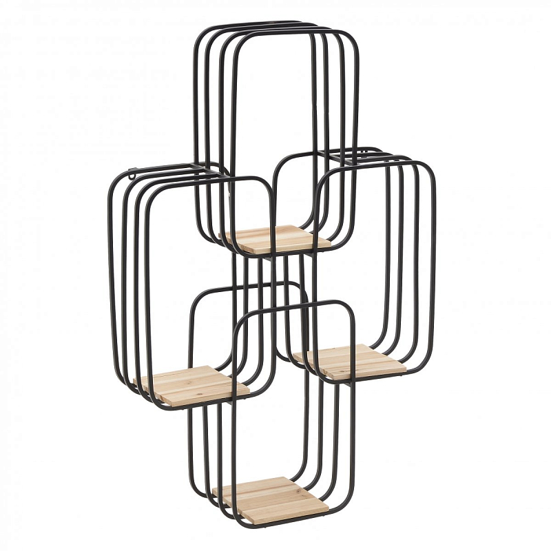 Полка Parallel Lines Ovals Черный Бежевый Полка Parallel Lines Ovals Черный Бежевый в Челябинске | Loft Concept