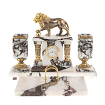 Настольный письменный набор из мрамора с декором в виде льва в подарочной упаковке Marble Accessory варинант исполнения - 1 | Loft Concept в Челябинске