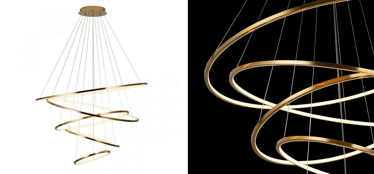 Люстра кольца Ring Horizontal Quintet Gold Люстра кольца Ring Horizontal Quintet Gold - Loft-Concept в Челябинске