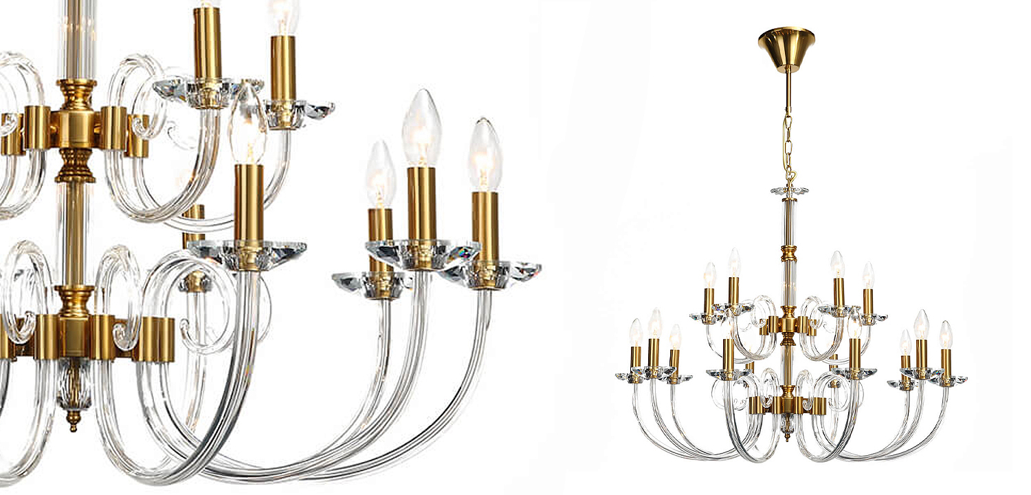 Люстра Twisted Glass Candles Chandelier 15 Люстра Twisted Glass Candles Chandelier 15 - Loft-Concept в Челябинске