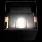 Уличный настенный светильник светодиодный формы куб черного цвета из металла Urban Minimalist варинант исполнения - 5 | Loft Concept в Челябинске