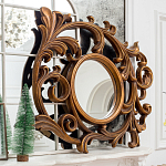 Зеркало настенное с рамой цвета античная бронза Classic Ornament Mirror варинант исполнения - 2 | Loft Concept в Челябинске