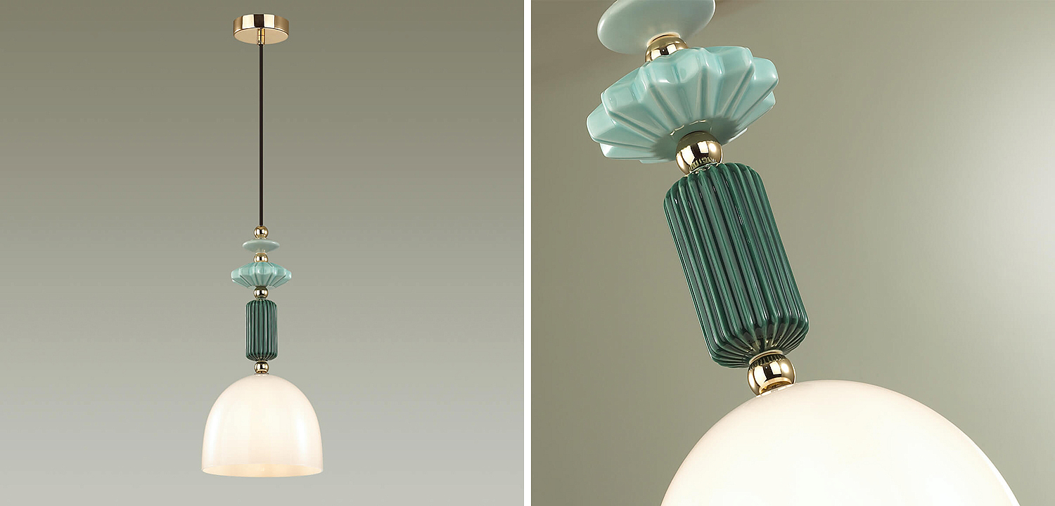 Подвесной светильник Iris hanging lamp green Подвесной светильник Iris hanging lamp green - Loft-Concept в Челябинске
