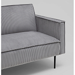 Диван современный вельветовый прямой Worcester Серый варинант исполнения - 3 | Loft Concept в Челябинске