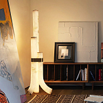 Торшер геометрический с тремя мраморными плафонами Marble Tripod варинант исполнения - 8 | Loft Concept в Челябинске