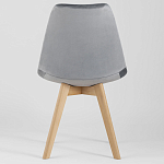 Стул с мягким велюровым сиденьем Arvika Grey варинант исполнения - 4 | Loft Concept в Челябинске