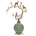 Фарфоровый подсвечник с бронзовым декором Eden Garden варинант исполнения - 1 | Loft Concept в Челябинске