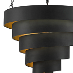 Подвесной светильник в форме спирали черный с золотой внутренней отделкой Warm Glow варинант исполнения - 1 | Loft Concept в Челябинске