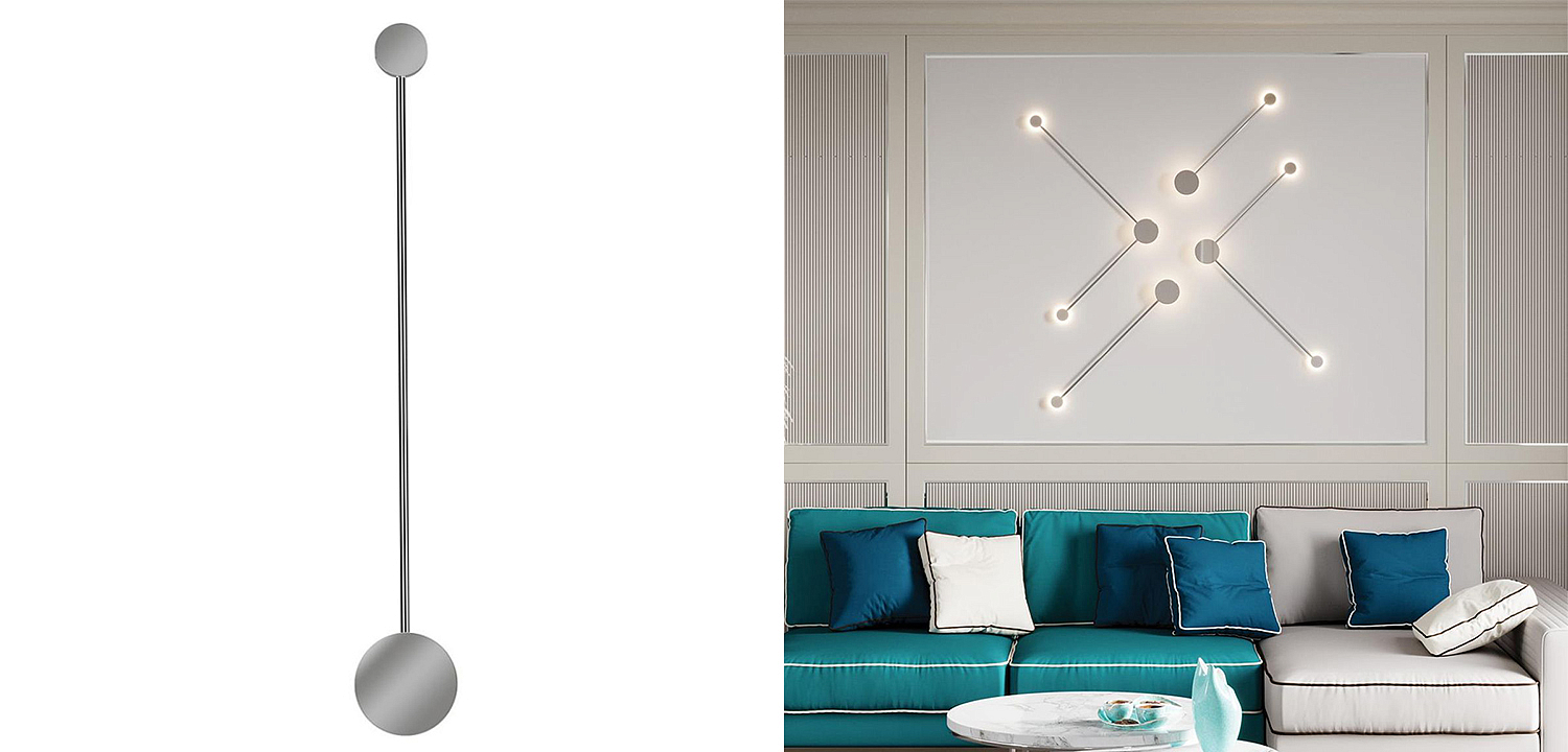 Бра Pin Wall Light Chrome 70 Бра Pin Wall Light Chrome 70 - Loft-Concept в Челябинске