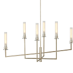 Люстра с 6-ю белыми матовыми плафонами из стекла в форме цилиндра Longitude варинант исполнения - 3 | Loft Concept в Челябинске