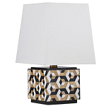 Настольная лампа с фигурным узором и трапециевидным абажуром Сonundrum варинант исполнения - 3 | Loft Concept в Челябинске