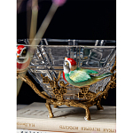 Чаша квадратная из прозрачного стекла с фигурками разноцветных птиц Eden Garden варинант исполнения - 3 | Loft Concept в Челябинске