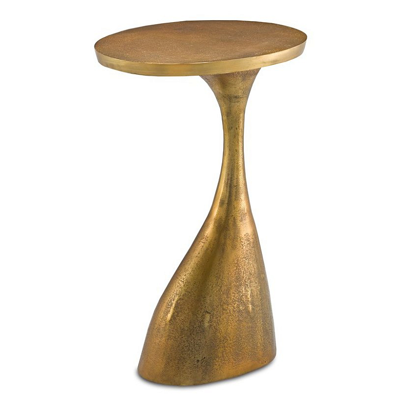 Приставной стол Ishaan Accent Table Латунь Античная полированная в Челябинске | Loft Concept 