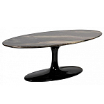 Стол журнальный овальный с столешницей из искусственного мрамора Alonso Gloss варинант исполнения - 2 | Loft Concept в Челябинске