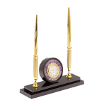 Часы настольные с двумя ручками из натурального камня Stone Clock варинант исполнения - 2 | Loft Concept в Челябинске