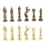 Шахматы Ренессанс из бронзы с доской из натурального камня Змеевик Decorative Thematic Chess варинант исполнения - 5 | Loft Concept в Челябинске