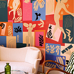 Обои ручная роспись в стиле Арт-деко Jazz Original colourway on painted silk with embroidery варинант исполнения - 3 | Loft Concept в Челябинске