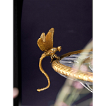 Чаша из прозрачного стекла с рельефным ободком и фигурками стрекоз Eden Garden варинант исполнения - 4 | Loft Concept в Челябинске