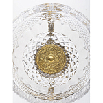 Чаша из рельефного стекла прозрачного цвета на бронзовой подставке Eden Garden варинант исполнения - 4 | Loft Concept в Челябинске