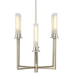 Люстра с 6-ю белыми матовыми плафонами из стекла в форме цилиндра Longitude варинант исполнения - 4 | Loft Concept в Челябинске