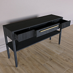 Дизайнерская Консоль с полкой и ящиком Primo Черный дуб варинант исполнения - 5 | Loft Concept в Челябинске