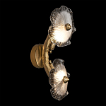 Бра с ветвистыми бронзовыми элементами и стеклянными рифлеными дисками Textured Glass Bra варинант исполнения - 5 | Loft Concept в Челябинске