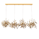 Люстра подвесная из четырех частей с металлическими круглыми элементами Terzani Argent варинант исполнения - 2 | Loft Concept в Челябинске