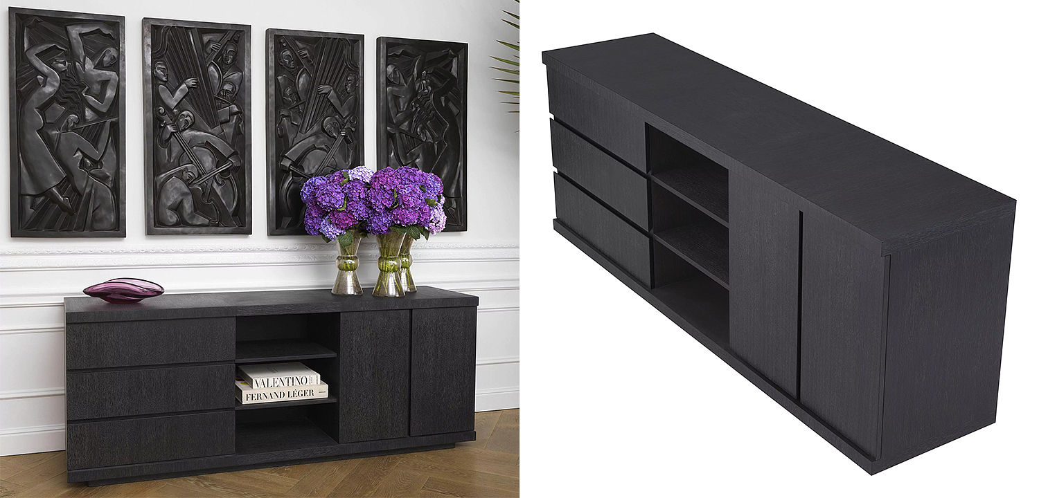 Комод Eichholtz Dresser Crosby Black Комод Eichholtz Dresser Crosby Black - Loft-Concept в Челябинске