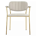 Стул Singer Chair с подлокотниками серый на золотистых ножках варинант исполнения - 1 | Loft Concept в Челябинске